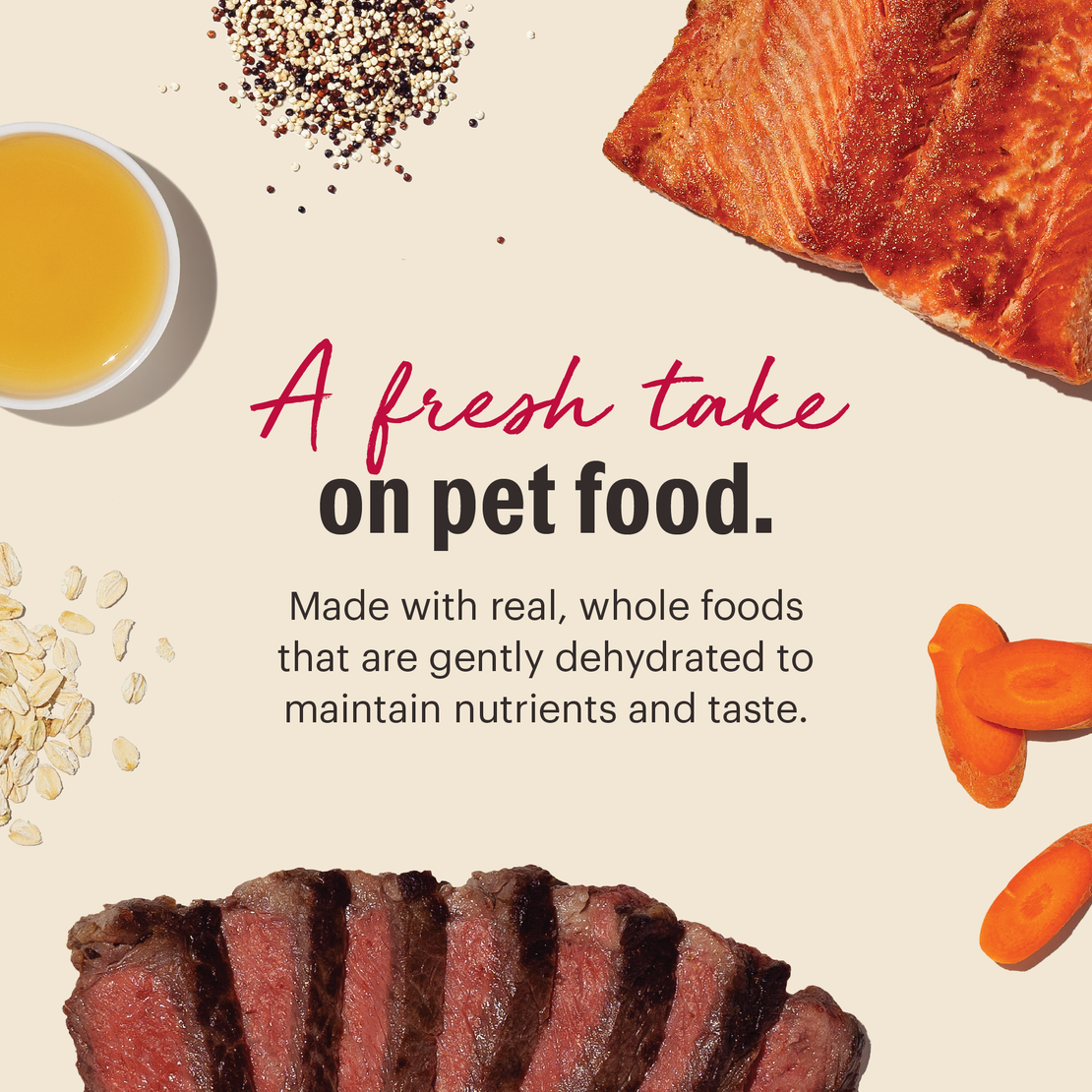 Dehydrated Gourmet Grain Beef & Salmon