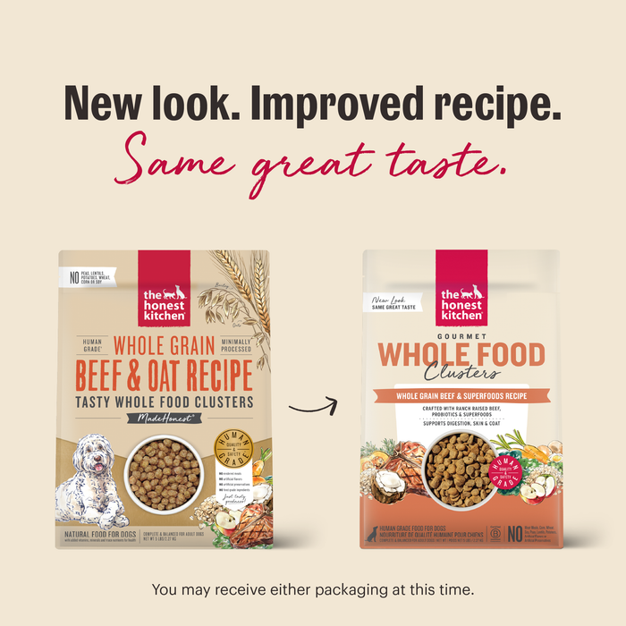 Whole Grain Beef & Oat Whole Food Clusters – The Honest Kitchen