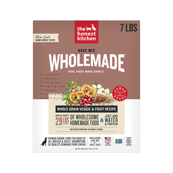 Wholemade Base Mix Dehydrated Dog Food from The Honest Kitchen Whole Grain Veggie &amp; Fruit 