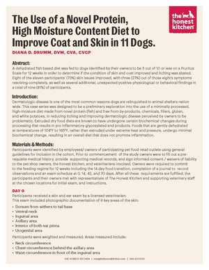 vet resources the honest kitchen skin and coat study