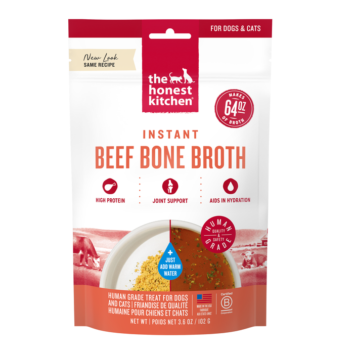 The Honest Kitchen's Instant Beef Bone Broth | Makes 64 ounces of broth<br>