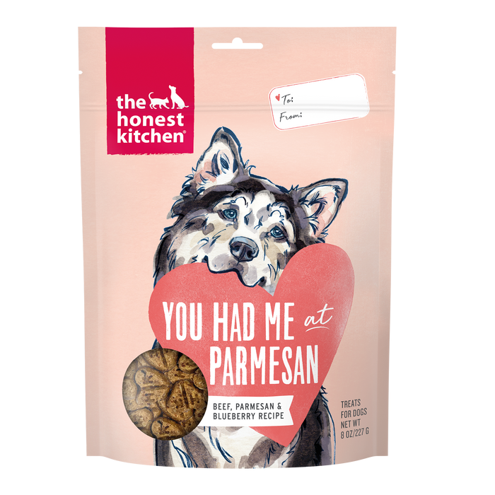 Parmesan Pecks Beef, Parmesan &amp; Blueberry Recipe Low Calorie Training Treats from The Honest Kitchen 