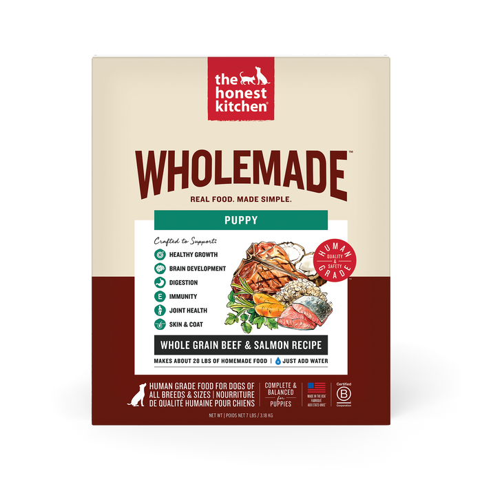 The Honest Kitchen Wholemade Whole Grain Beef & Salmon Dehydrated Puppy Dog Food