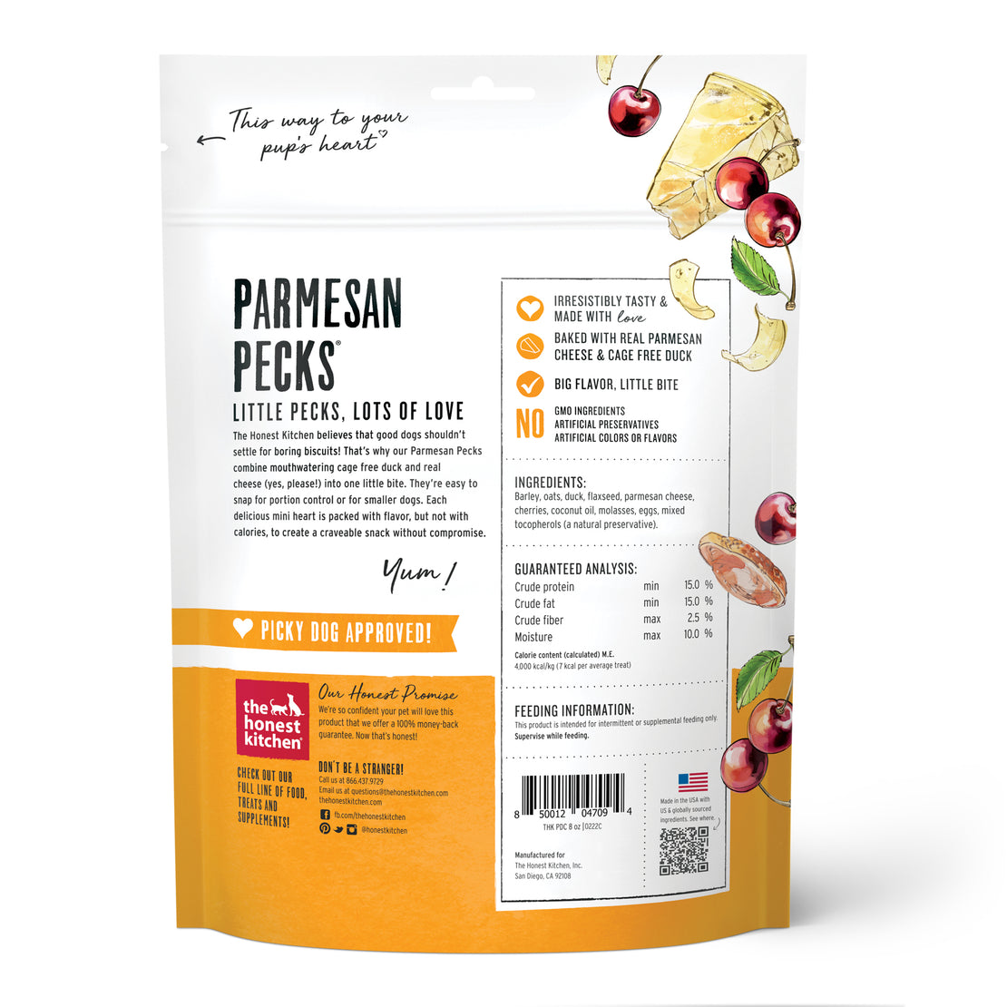 Parmesan Pecks: Duck & Cherry