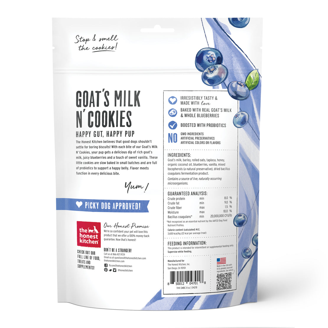 Blueberry & Vanilla Goat's Milk N' Cookies