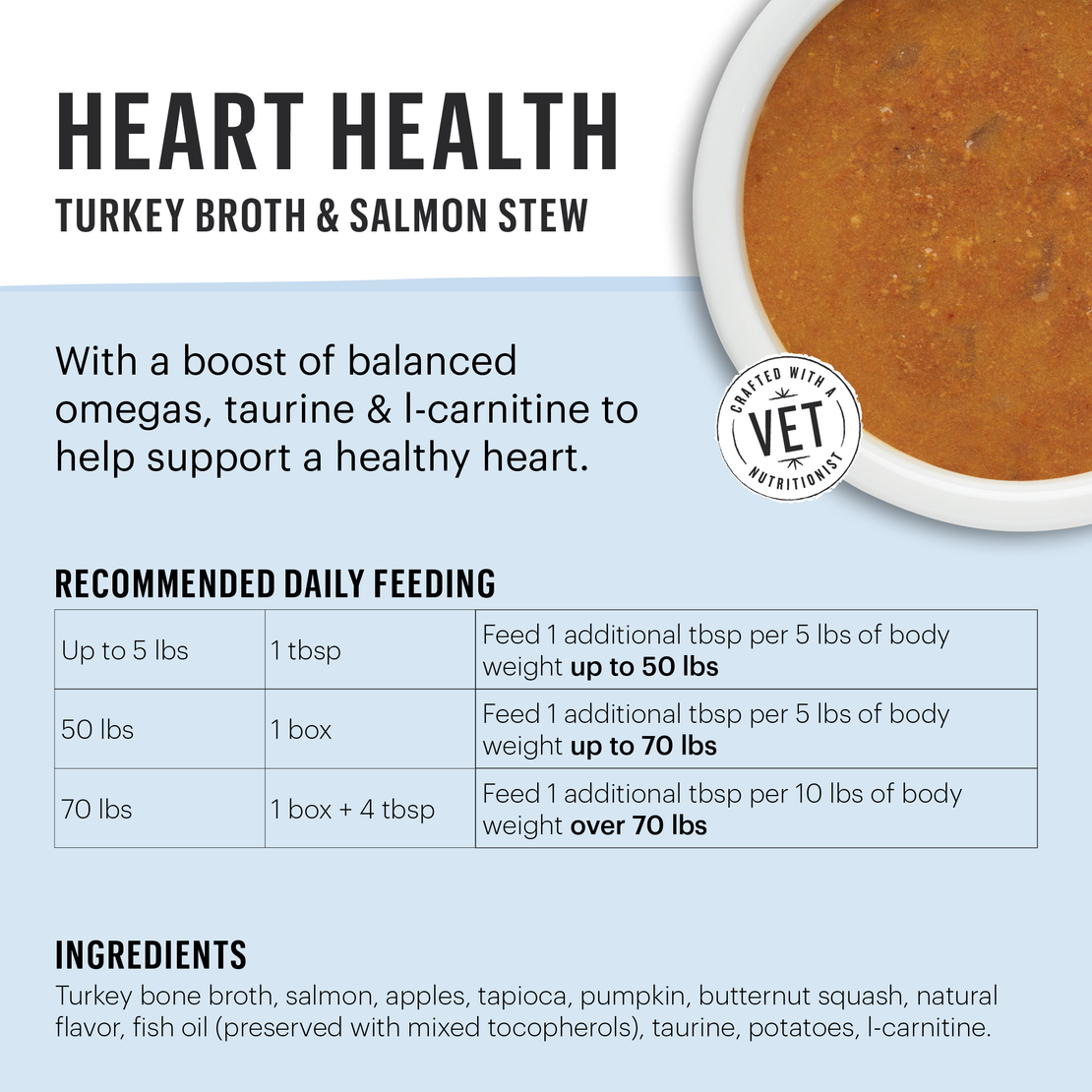 Functional Pour Overs:  Heart Health - Turkey Broth & Salmon Stew