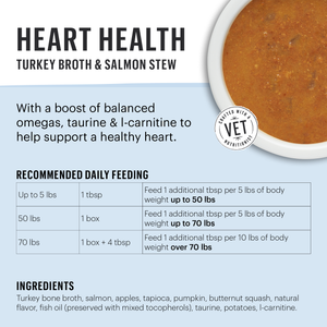 Functional Pour Overs:  Heart Health - Turkey Broth & Salmon Stew