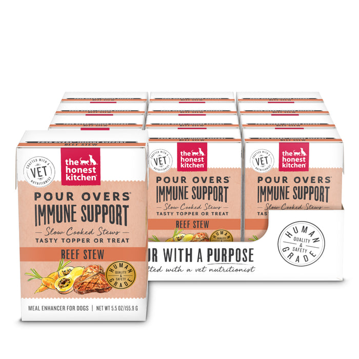 The Honest Kitchen Functional Pour Overs Immune Support Beef Stew Topper