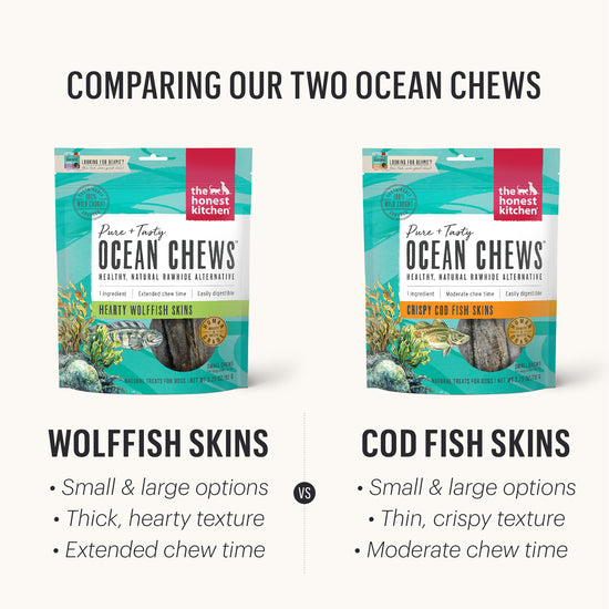 Ocean Chews Hearty Wolffish Skins Beams