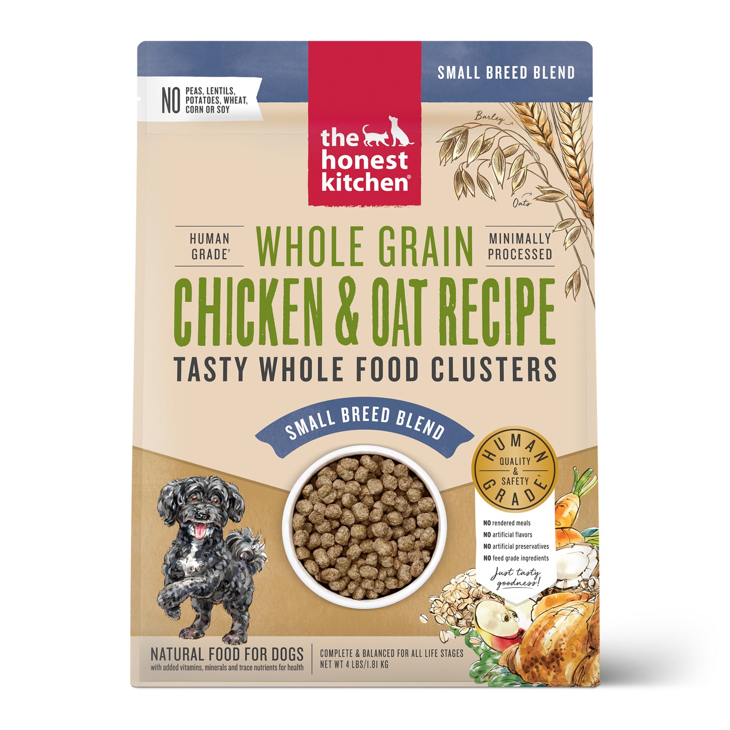 Whole Grain Chicken Clusters for Small Breeds